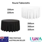 Flat Polyester Round Trestle Tablecloths Wedding Event Hotel Party Banquet