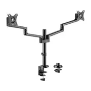 LDT72-C024 - Brateck Premium Aluminum Articulating Monitor Mount Fit Most 17'-32' Monitor Up to 8KG VESA 75x75,100x100(Black)