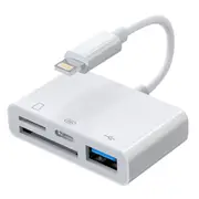 Sansai 8 Pin to OTG Adapter/Hub TF/SD/USB/8 Pin Input for iPad/iPhone WT