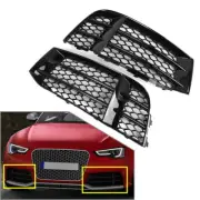 Open Mesh Honeycomb Front Bumper Fog Light Lamp Grille For Audi RS5