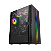 Armaggeddon Gaming PC Case TESSARAXX Apex 7 RGB Strip Tempered Glass ATX Black