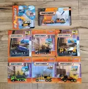8 Matchbox Real Working Rigs Workstar 750, Jab 726 Adt, Daf Skip Truck, Grader