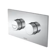 Caroma Chrome Invisi Series II Care Dual Flush Plate And Raised Buttons