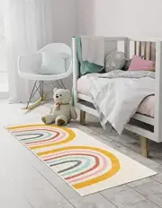 Whimsy Kids Collection Area Rug - Rainbow (2' 2" x 3' 11" Runner,