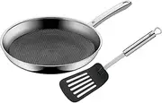 [WMF] Profi Resist Induction Frying Pan 28 cm with Spatula Multilayer Coating Honeycomb Structure Stainless Steel Handle Oven Safe