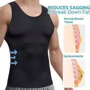 Mens Compression Shirt Sleeveless Body Shaper Base Layer Slimming Tank Top Vest