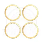 Gold (24K) Rings for Zenith Locking Knock off Spinner Caps - Blank, Set of 4