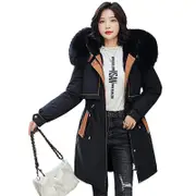 Nevenka Womens Winter Sherpa Lined Hooded Parka Jacket-Black