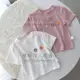 韓版女童短袖t恤純棉洋氣夏季可愛寶寶立體小花半袖上衣兒童【時尚大衣櫥】