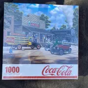 New 2013 Springbok Coca-Cola 1000 Piece Jigsaw Puzzle All Aboard Damaged box