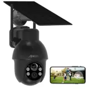2K Solar Camera Wireless Outdoor, 360° PTZ 2.4G WiFi Camera for Home Security...