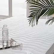 B&Z Luxury Double Waterproof Mattress Protector 160 x 200 x 30 cm Mattress Protector with Elastic Corners Quilted Mite-Proof Breathable Hypoallergenic Machine Washable - Microfibre