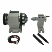 CNC engraving machine four-axis rotating shaft 65mm chuck with thimble tailstock