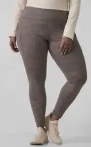ATHLETA Rainier Reflective Tight , Size 1X Camo Lux Reflective Bluff Grey ,NWT