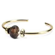 Gold Bangle with Smoky Quartz