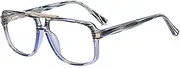 [WNCKSQ] big glasses frame for men clear blocking glasses square male optical blue brown accessories gift