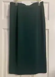 NWT $218 Eileen Fisher Pine Tencel Ponte High Waisted C/L Skirt M
