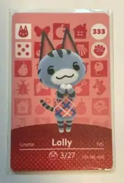Animal Crossing New Horizons Amiibo: Lolly #333 NFC Tag FREE SHIPPING!