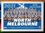 Framed 2021 NORTH MELBOURNE KANGAROOS AFL Poster - 45cm x 32cm x 3cm
