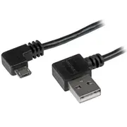 StarTech USB2AUB2RA1M USB cable 1 m USB 2.0 USB A Micro-USB B Black