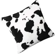 BUTIFULSIC Sofa Pillowcase Plush Black Square Pillowcase Zippered Pillow Covers Fuzzy Pillow Case