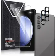 [Didisky] 2+2 Pack Tempered Glass for Samsung Galaxy S23 FE, 2 Pack Tempered Glass and 2 Pack Camera Protector Screen Protector, 9H,Easy to Install