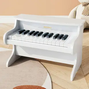 電子琴 鋼琴 兒童玩具琴 樂器 德國RICZAC木質小鋼琴兒童電子琴可彈奏女孩幼兒男早教玩具 初學者 全館免運