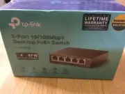 TP-Link TL-SF1005P 5 Port Fast Ethernet Switch Shielded Ports Extend Wi-Fi WiFi