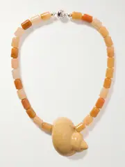 [Julietta] Julietta - Mykonos Rhodium-plated, Enamel And Jade Necklace - Yellow - One size One size Yellow
