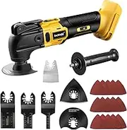 TASDISE Oscillating Multi-Tool, Cordless Oscillating Tools for DEWALT 18V Battery, 6 Variable Speeds, 4°Oscillation Angle, 21Pcs Accessories, for Cutting Sanding, No Battery (for Dewalt)