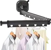 TOWEBOORY Clothes Drying Rack Wall Mounted,Laundry Drying Rack Collapsible,Space Saving Laundry Hanger Dryer Rack with a Suction Cup,for Outdoor Indoor,Balcony,Bathroom (2-Fold)