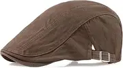 [Taidor] Newsboy Hats for Men Flat Cap Cotton Adjustable Breathable Irish Cabbie Ivy Driving Hunting Hat