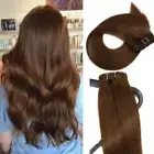 Double Weft Human Hair Extensions Sew In Weave Mchine Weft Reusable Full Head