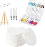 Puffy Paint Kit - 3D Puffy Paint | Foam Texture Blank Painting Paper | 12-Color Water Brush Crafts Set Draw Tools For Kids Adults Birthday Home Friends Colleagues For Kids, School Supply