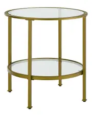 Crosley Aimee Glass Side Table