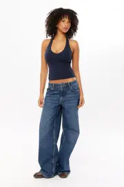 [SUPRE] SUPRE - Luxe Halter Top & Low Rise Baggy Jean Bundle