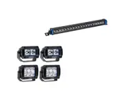 Kings 20" Single Row Light Bar + 2x 3.3" Work light + 2x 4.4" Work light