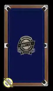 FLAMED MAN CAVE “your details” Custom Made Printed Pool Snooker Table Cloth