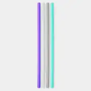 GoSili® 10.75" Silicone Straws, Eco-Friendly Reusable Soft Drinking Straws, Extr
