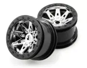 NEW Axial 2.2 Raceline Renegade Wheels 41mm Wide Chrm 2 Wraith/AX10 FREE US SHIP