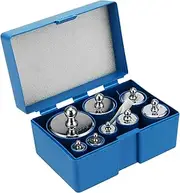 MANCHAP 8 PCS 1000g Calibration Weights, Steel Small Weight, Gram Scale Weight Set 10g, 20g, 50g, 100g, 200g, 500g, Scale Calibration Weights with Tweezer for Digital/Gram/Jewelry Scale, Silver