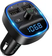 Bluetooth FM Transmitter Wireless Radio Adapter Car Kit w/Dual USB Charging Blue