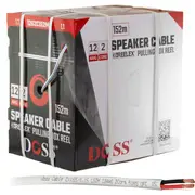 DOSS 12G2C152M 152M 12Awg 2Core Speaker Cable 500Ft Roll Lszh Reelex White/B Reelex Pulling Box