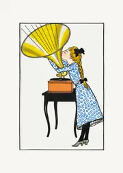[Namly Design] Poster - Girl with Phonograph