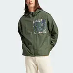 ADIDAS CAMO WNDBREAKER [IU4685] 男 連帽外套 風衣 亞洲版 運動 休閒 耐磨 防撕布 綠