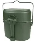 3 in 1 Aluminum Camping Army Canteen Cup Picnic Water Cup Outdoor Cookware Set