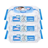 在飛比找蝦皮購物優惠-Baan 貝恩濕巾 嬰兒保養柔濕巾 80抽/包 1串3包組 