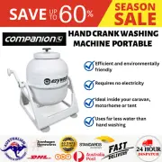 COMPANION EZYWASH HAND CRANK WASHING MACHINE BEST PORTABLE MINI WASHER 2.2KG NEW
