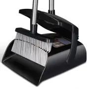 Broom and Dustpan Set for Home with Lid Indoor Upright Dustpan Broom and Dust...
