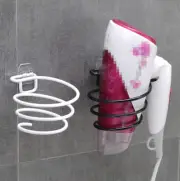 Iron Hair Dryer Blower Rack Wall-mounted Bathroom Shelf Storage Self-adhesive
